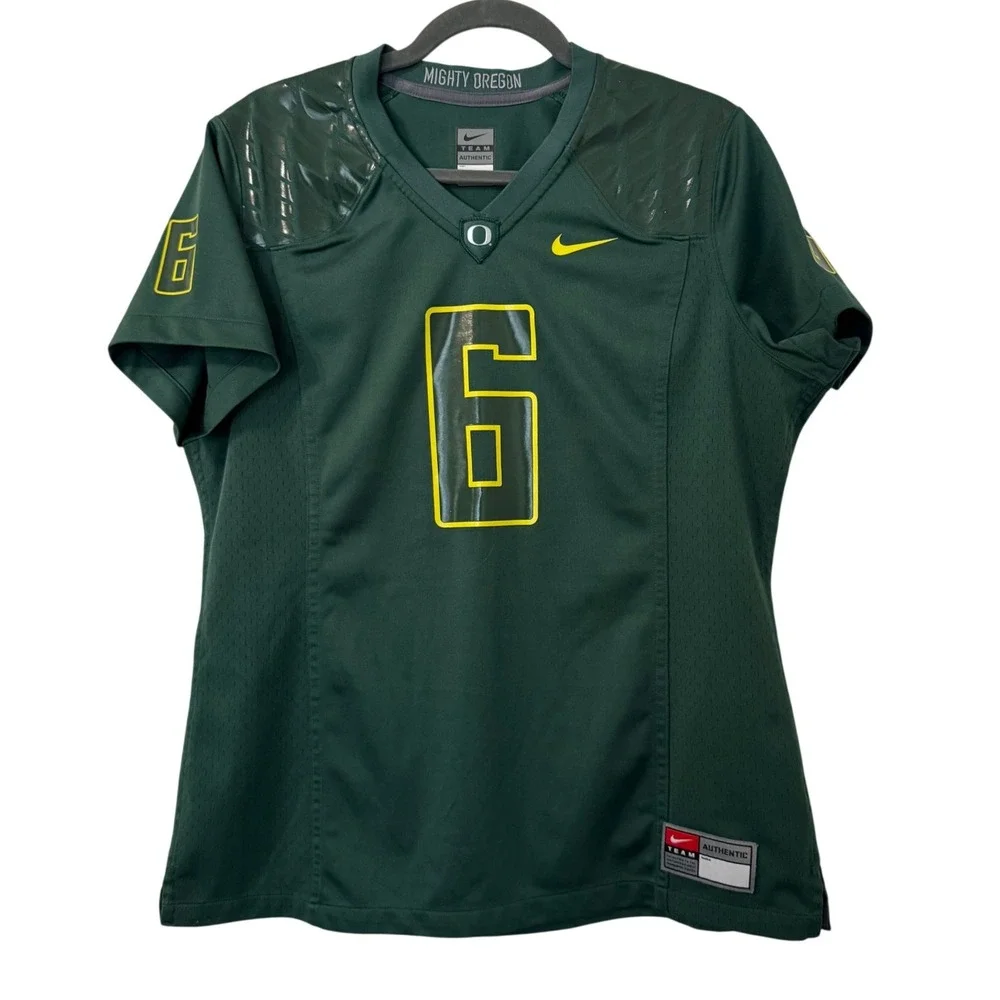VTG Nike NCAA Oregon Ducks Football Jersey #6 Womens XL Green Blokecore